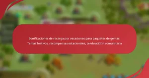 Bonificaciones de recarga por vacaciones para paquetes de gemas: Temas festivos, recompensas estacionales, celebración comunitaria