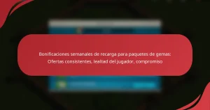 Bonificaciones semanales de recarga para paquetes de gemas: Ofertas consistentes, lealtad del jugador, compromiso