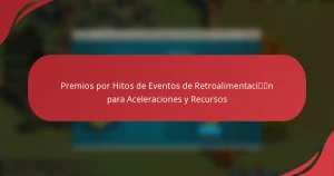 Premios por Hitos de Eventos de Retroalimentación para Aceleraciones y Recursos