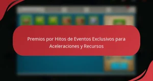 Premios por Hitos de Eventos Exclusivos para Aceleraciones y Recursos