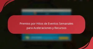 Premios por Hitos de Eventos Semanales para Aceleraciones y Recursos